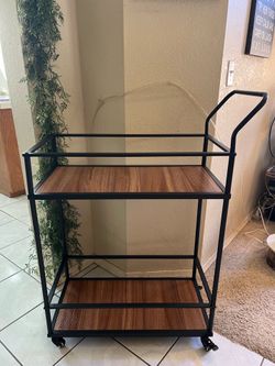 Rolling bar cart