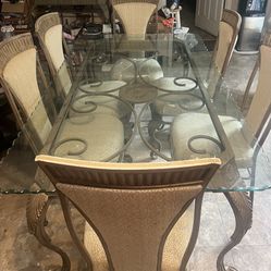 Glass Dining Room Table Set