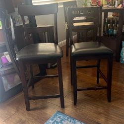 2 Free Chairs One Needs Cushion To Be Screwed To Wood