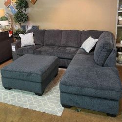 ALTARI SLATE RAF SECTIONAL(Ottoman Not İncluded)🚨Finance&Delivery Available