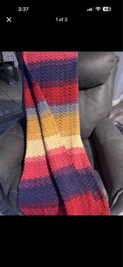 Handmade Multi-Color Crochet Blanket