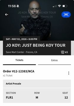 JoKoy  floor tickets - Fresno show tonite