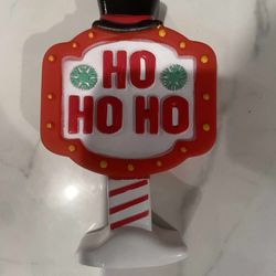 Christmas Holiday Ho Ho Ho Sign Dog Squeek Toy