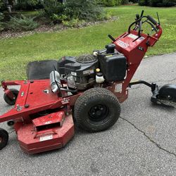 ferris walk behind with sulky 48inch kawasaki engine 