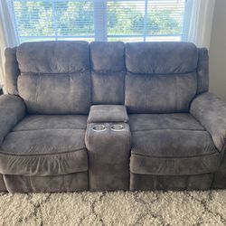 For Sale - Grey Loveseat Recliner