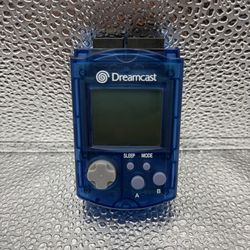 Sega Dreamcast Blue Transparent VMU, TESTED & WORKING!