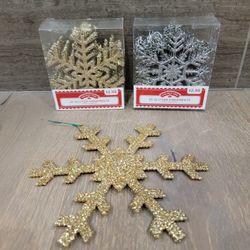 Glitter Snowflake Ornaments