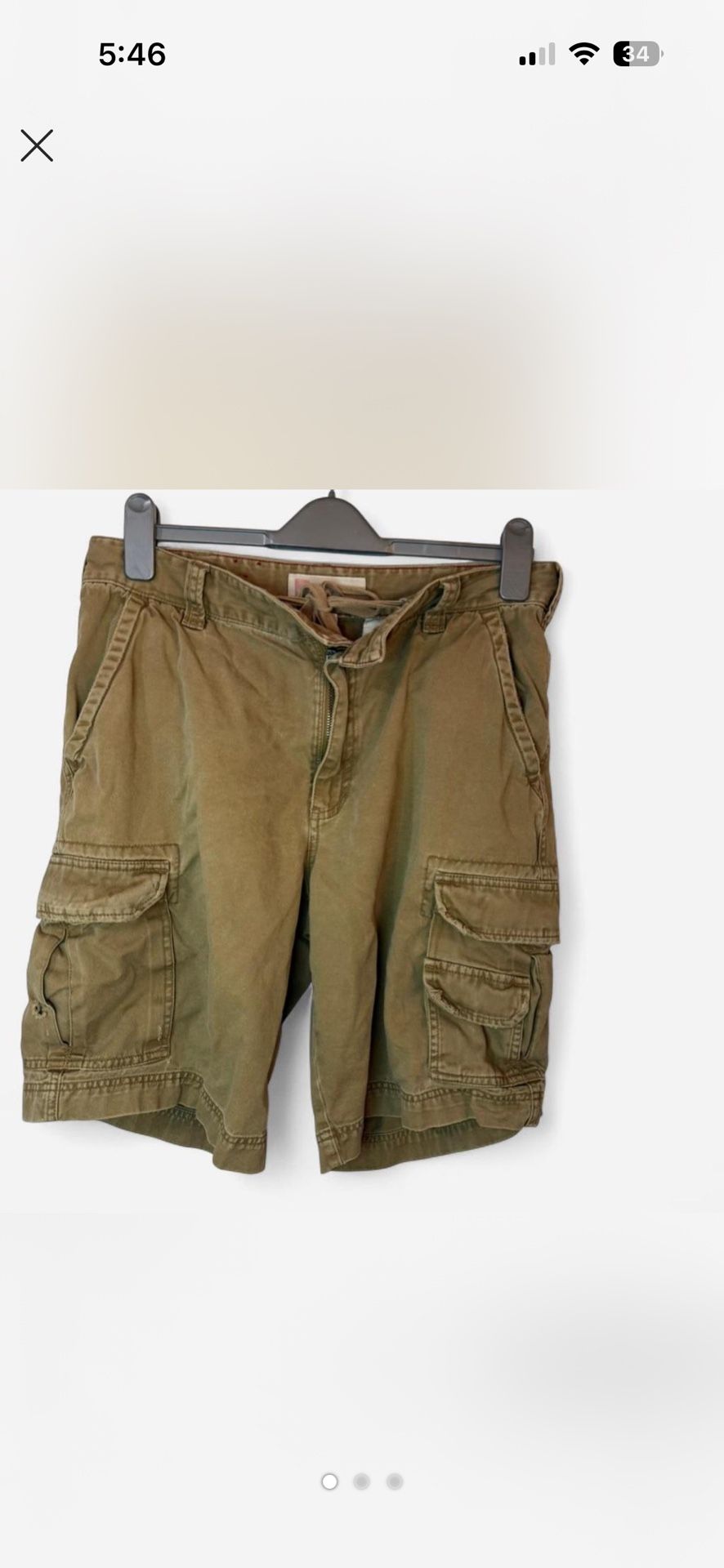 Cargo Supply khaki cargo shorts Size 33" #cargo #summer