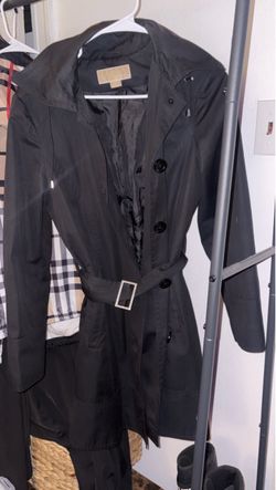 Michael Kors Black Belted Trench Coat