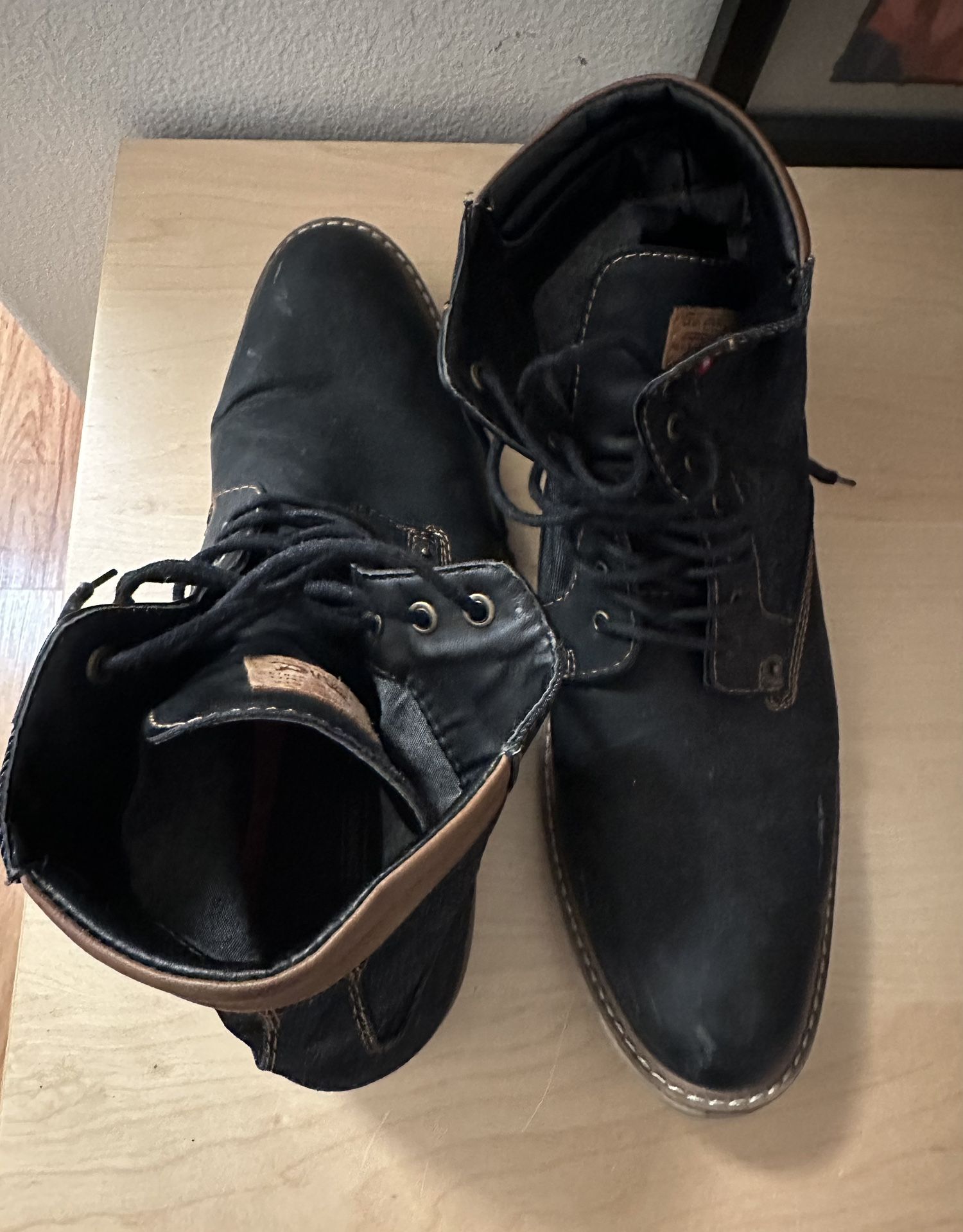 Size 13 Levi’s Denim Leather Boots