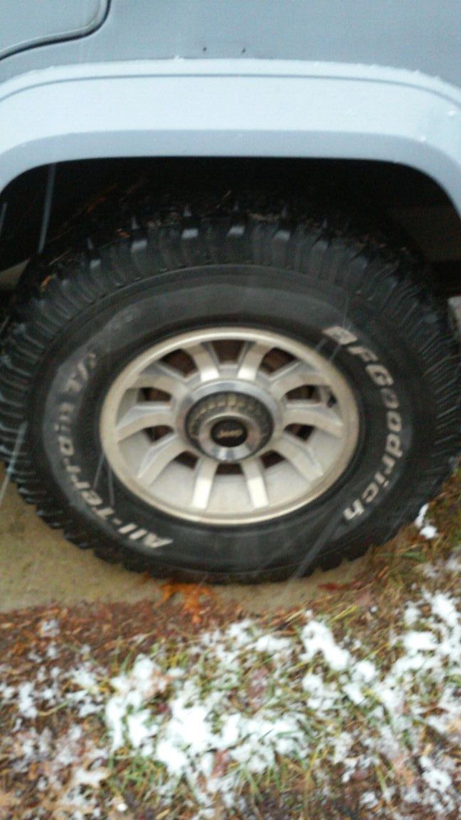 I have 5 31-10-50 bf Goodrich all terrain 15" on jeep wheels like new tires