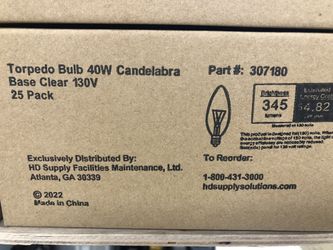 25 Pack Clear Torpedo Tip Replacement Light Bulbs, Replacement Bulbs for Electric Candle Lamps, Wind