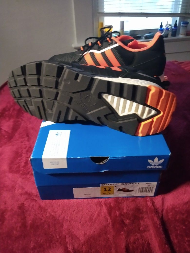 Adidas ZX Black & Orange Size 12