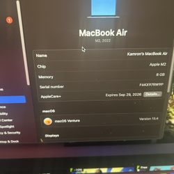 Macbook Air M2