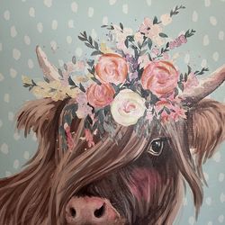 Canvas art cow