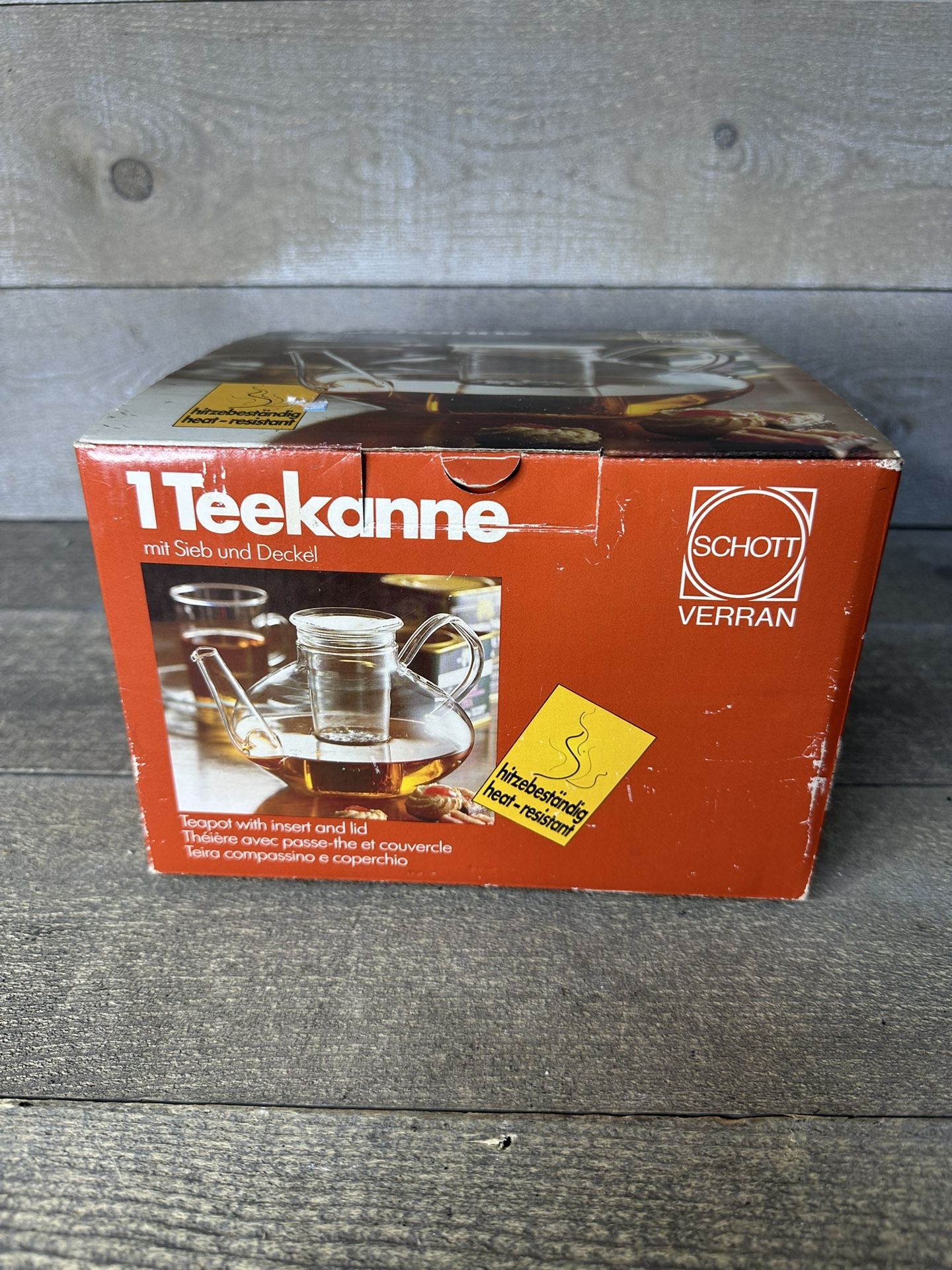 Glass Infusion Teapot German Schott Verran Teekanne Tea Pot New Museum Vintage