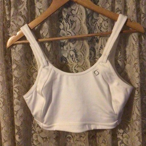 Moving Comfort White Sports Bra 36DD RN120275 Preowned Good Condition Clean
