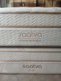 Queen Saatva 11" and 14" Pillow Top Mattress 