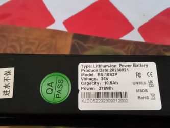 36 volt battery for i9 electric scooter