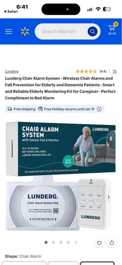 Lunderg Wireless Chair Alarm System with Sensor Pad