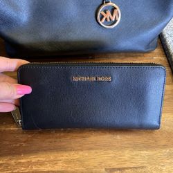 Michael Kors purse, and matching wallet