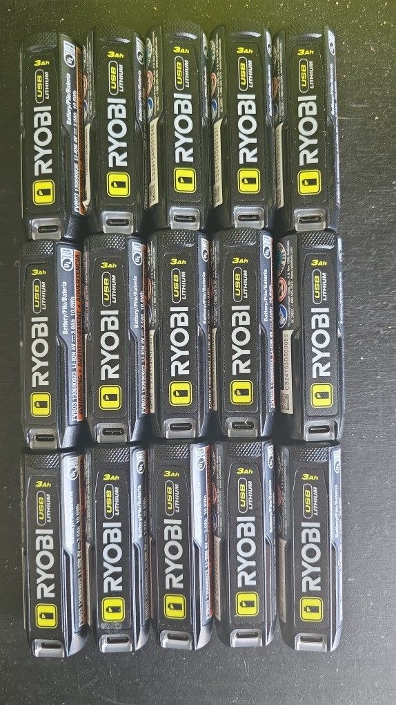 Ryobi 4v USB Lithium Batteries