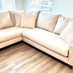 Jerome’s Layton Beige 2 Piece Sectional Couch L-shape