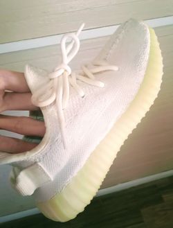 Ladies Authentic Adidas 350 V2 Triple White Cream Shoes 