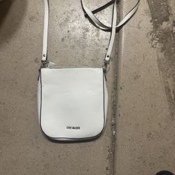 Steve Madden white Handbag.  With flat studs Used once. 