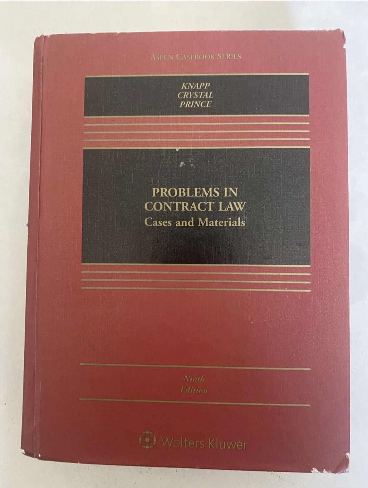 Casebook/Textbook Problems In Contract Law Cases and Materials Ninth Edition