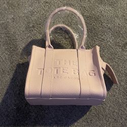Marc Jacobs pink leather tote bag 