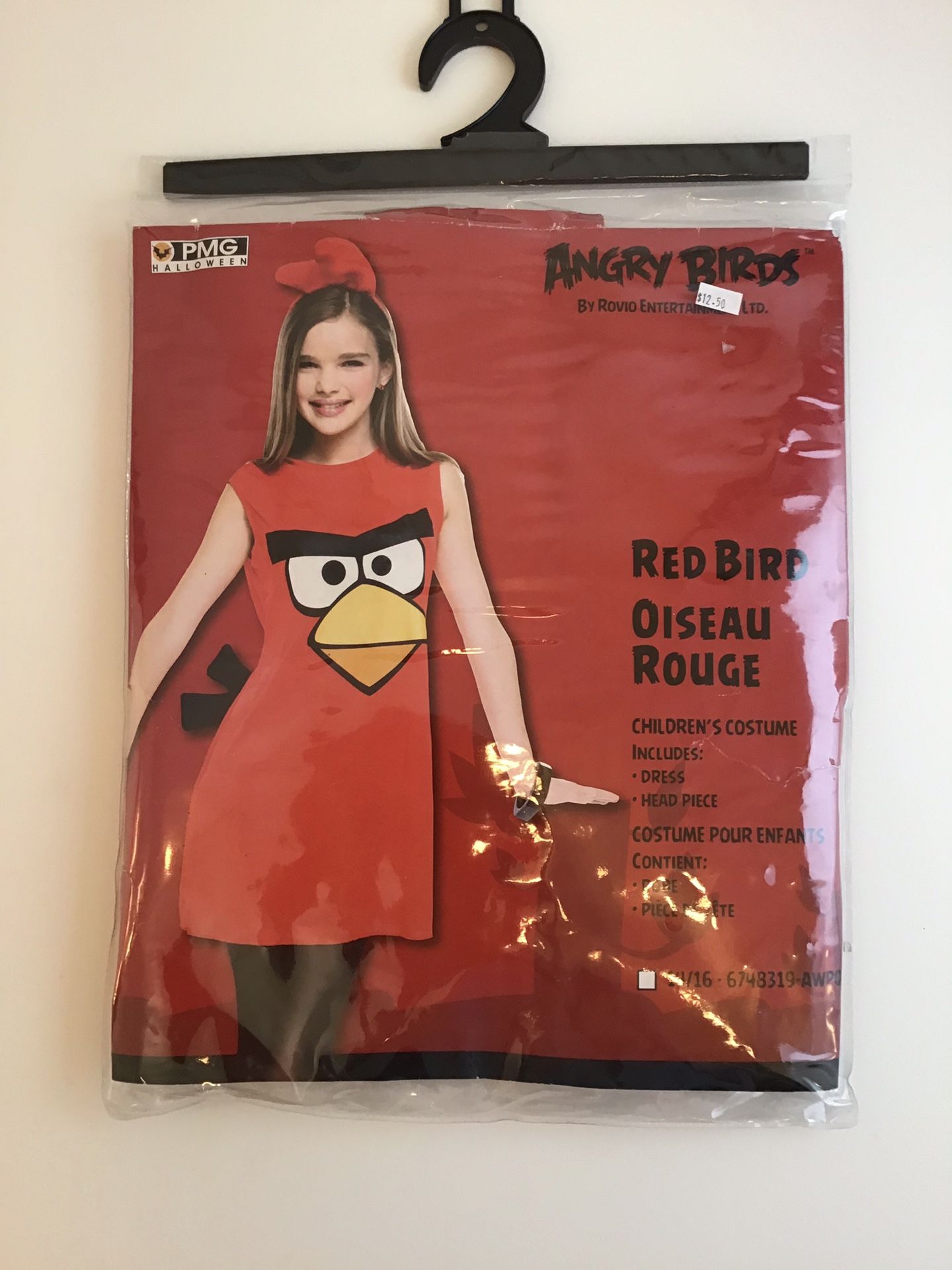 Angry Birds Red Bird costume dress-up Halloween girls size XL 14-16