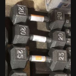 New Pair Of 20lbs Or 25lbs Dumbbells 