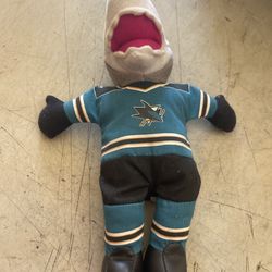 San Jose Sharks Sharkie Mascot 9" Bean Bag Plush Collectible