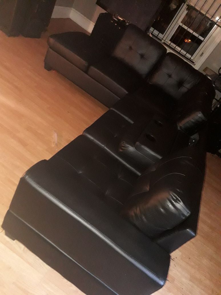 Brand new sectional black couch
