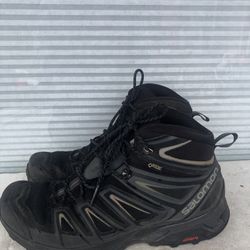 SALOMON X Ultra GTX GoreTex Hiking Trail Men’s Black/Gray Boots Size 10.5