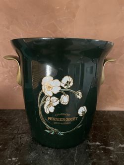 Rare Perrier-Jouët Champagne Bucket with Champagne and Glasses Set In