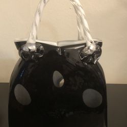 Murano Style Hand Blown Glass Purse