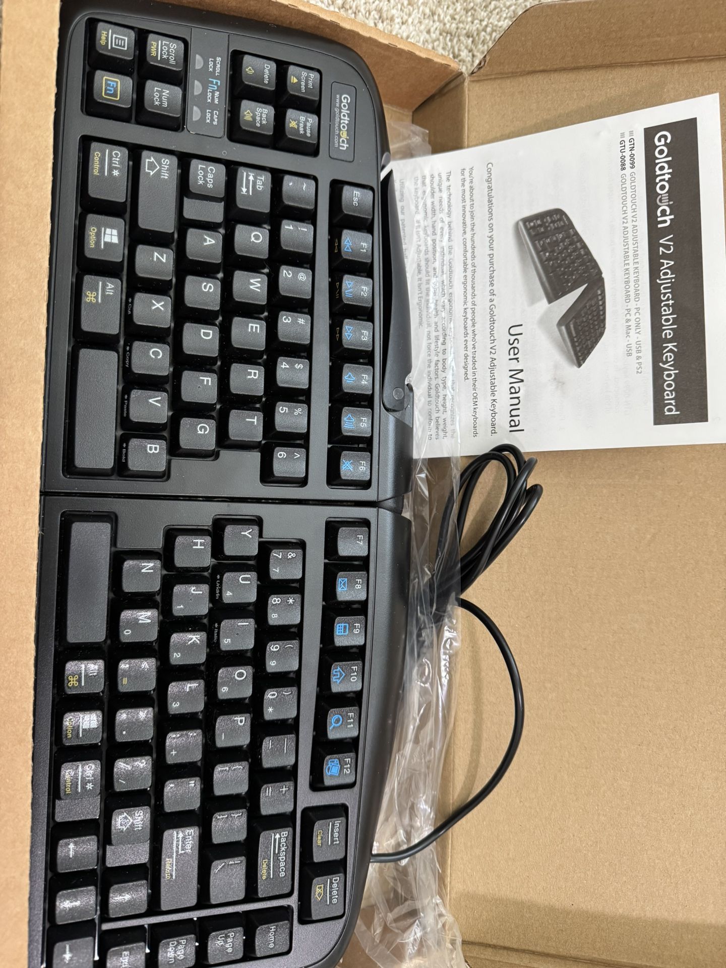 Gold Touch Adjustable Keyboard - Brand New