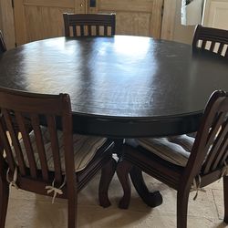 62” diameter round dining table