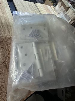 9-pack: Hardware Essentials 852838 Residential Square Corner Door Hinges with Removable Pin White