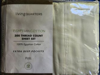Living quarters Egyptian cotton 4 piece full sheet set