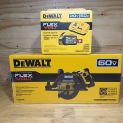 DeWalt FlexVolt 60V Max 7-1/4" Circular Saw w/9Ah Battery & Fast Charger Kit