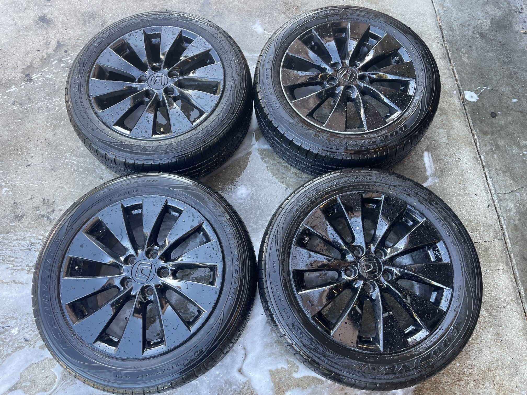 17in Honda Accord Stock Wheels 5x114.3 5x4.5 BLACK ACURA OEM RIMS