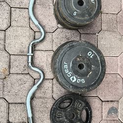 Weights Plus Curl Bar
