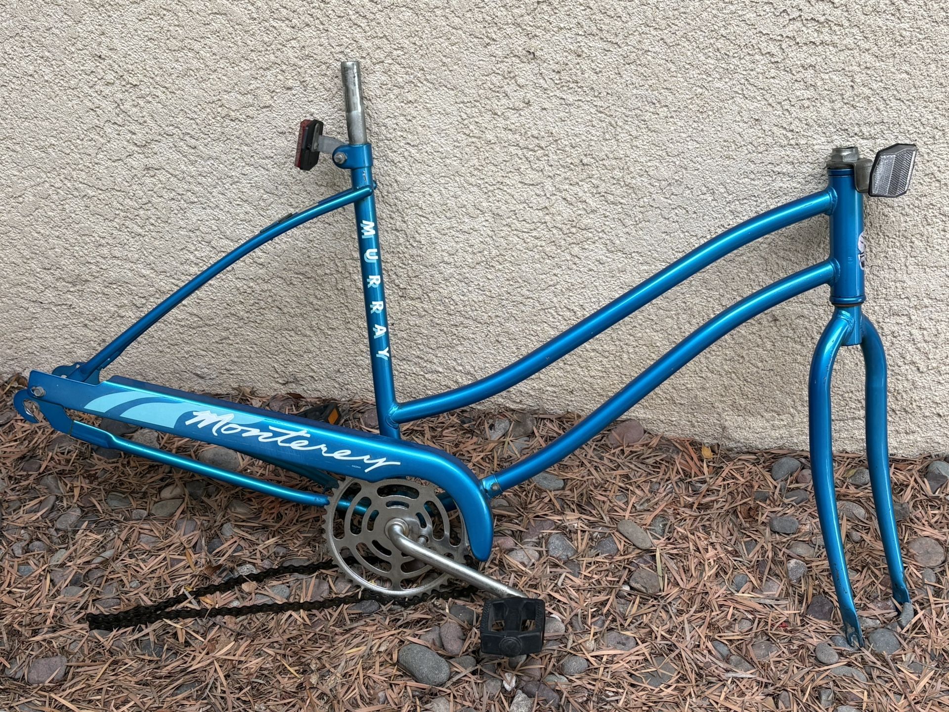 Made In USA 1980s Murray Beautiful Blue Bike Frame 