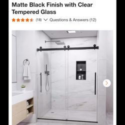 Frameless Shower Door New In Box  W50-54” X 74h