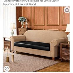 subrtex Stretch Cushion Cover Leather Couch Cushion Cover Waterproof...