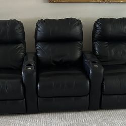 Set Of 3 Home Theater Recliners 