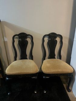 Set of 2 Queen Anne Dining Chairs